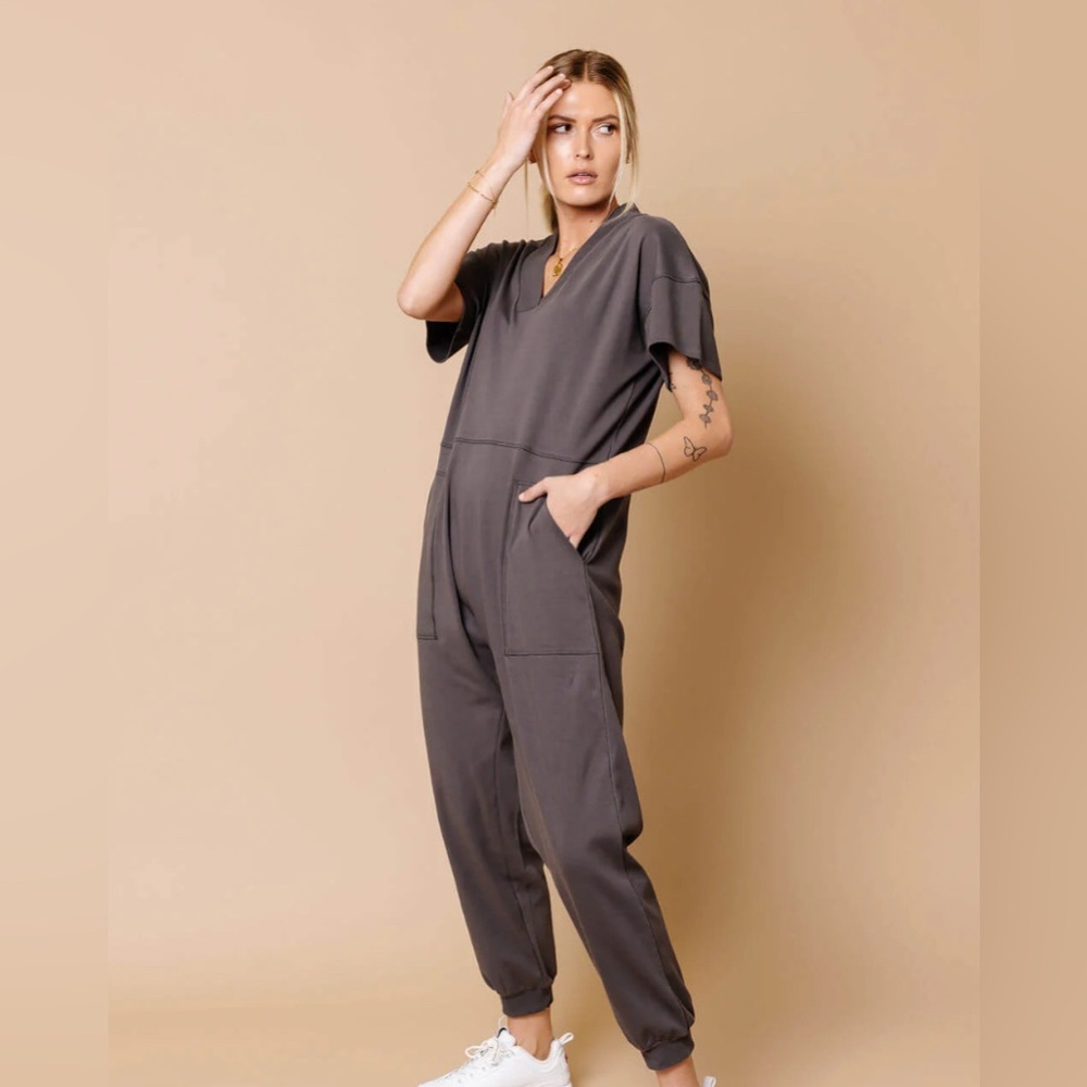 Dark Gray Women's Jumpsuit